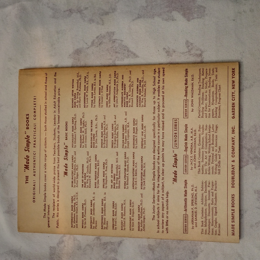 Mathematics Made Simple Math Book - Picture 2 of 4